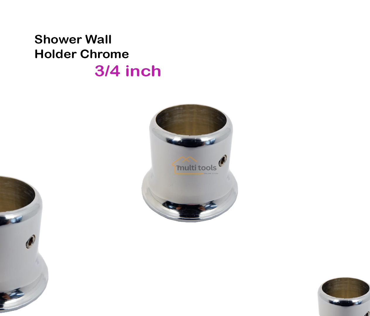   Shower Wall Holder Chrome (3/4 Inch)